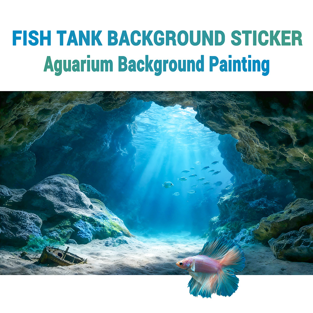 Marine Aquarium Glue - 심해 블루홀, 어항 배경화면, 수족관 페인팅