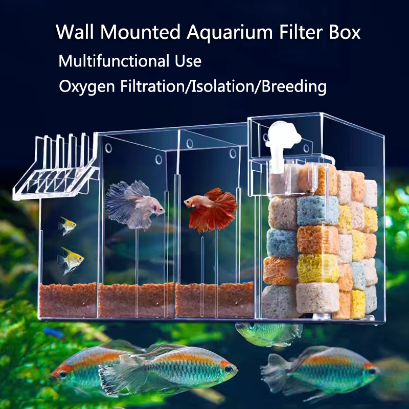 Marine Aquarium Overflow Box - 4 in 1 수조 외부 필터