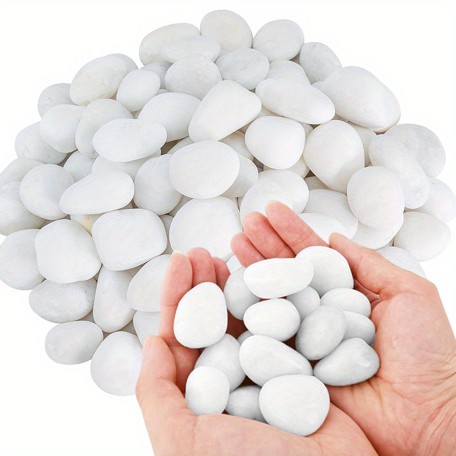 Aquarium Marine Tank - 200/400g 흰색 고광택 천연 자갈 2-3cm