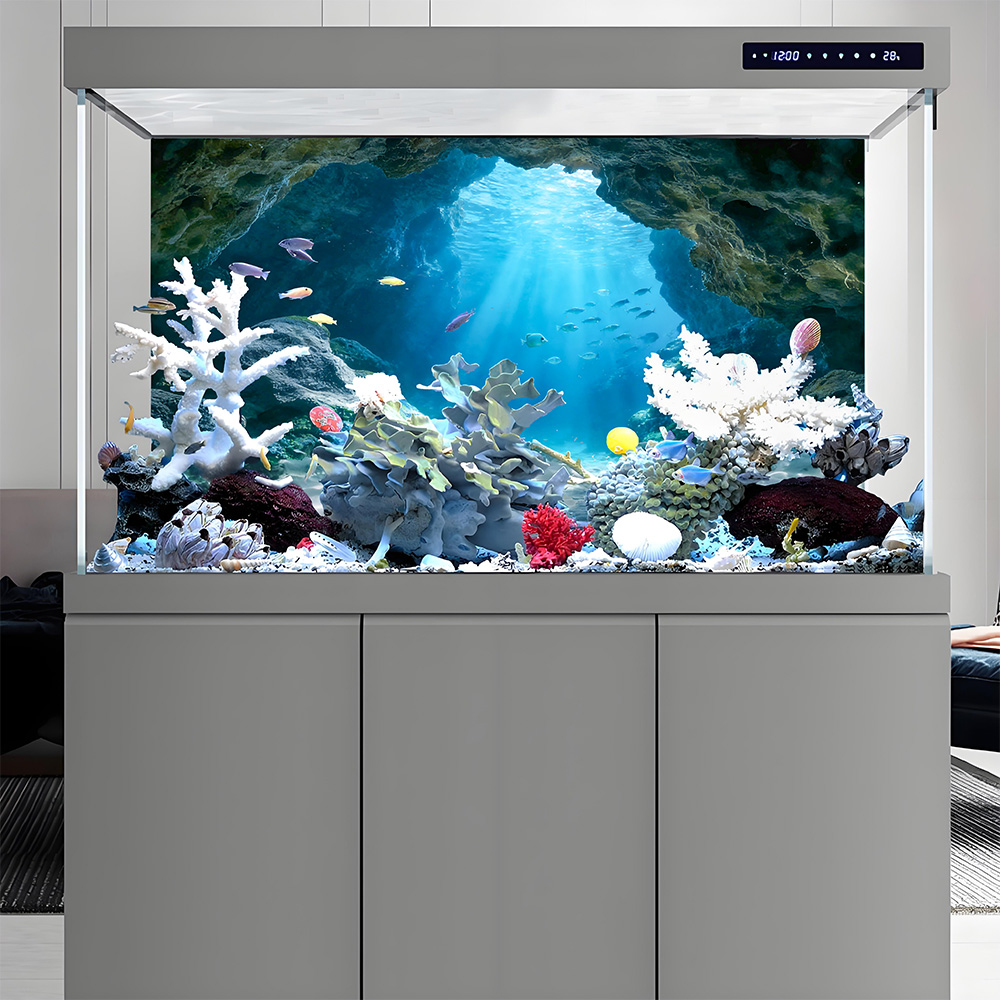 심해 블루홀, 어항 배경화면, 수족관 페인팅 스티커,  - Marine Aquarium Glue 리뷰 및 가격