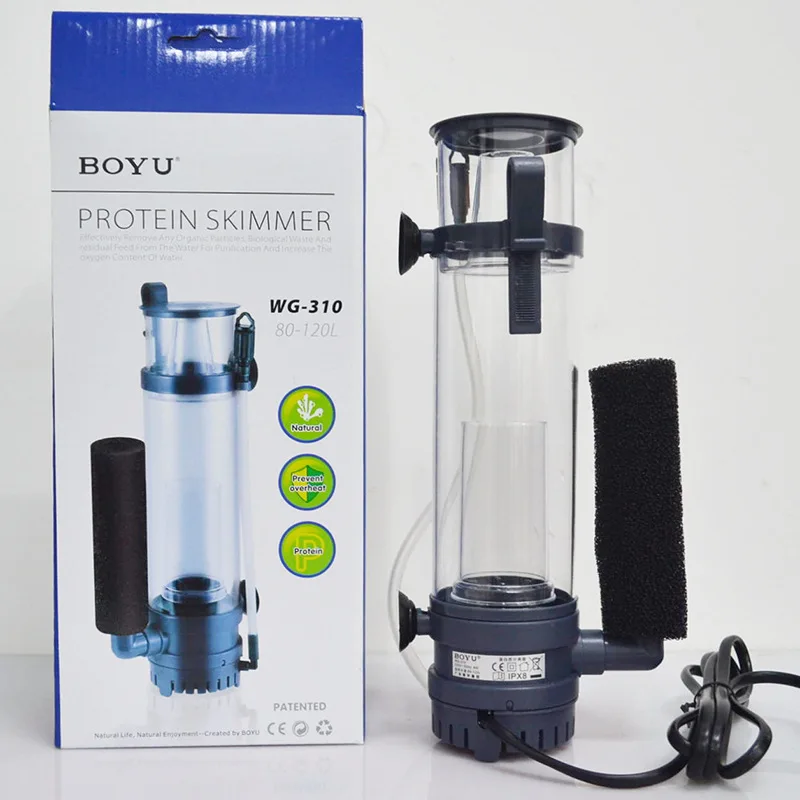 6W/8W BOYU 단백질 스키머 필터, 펌프 장착형  - Marine Aquarium Protein Skimmer 리뷰 및 가격