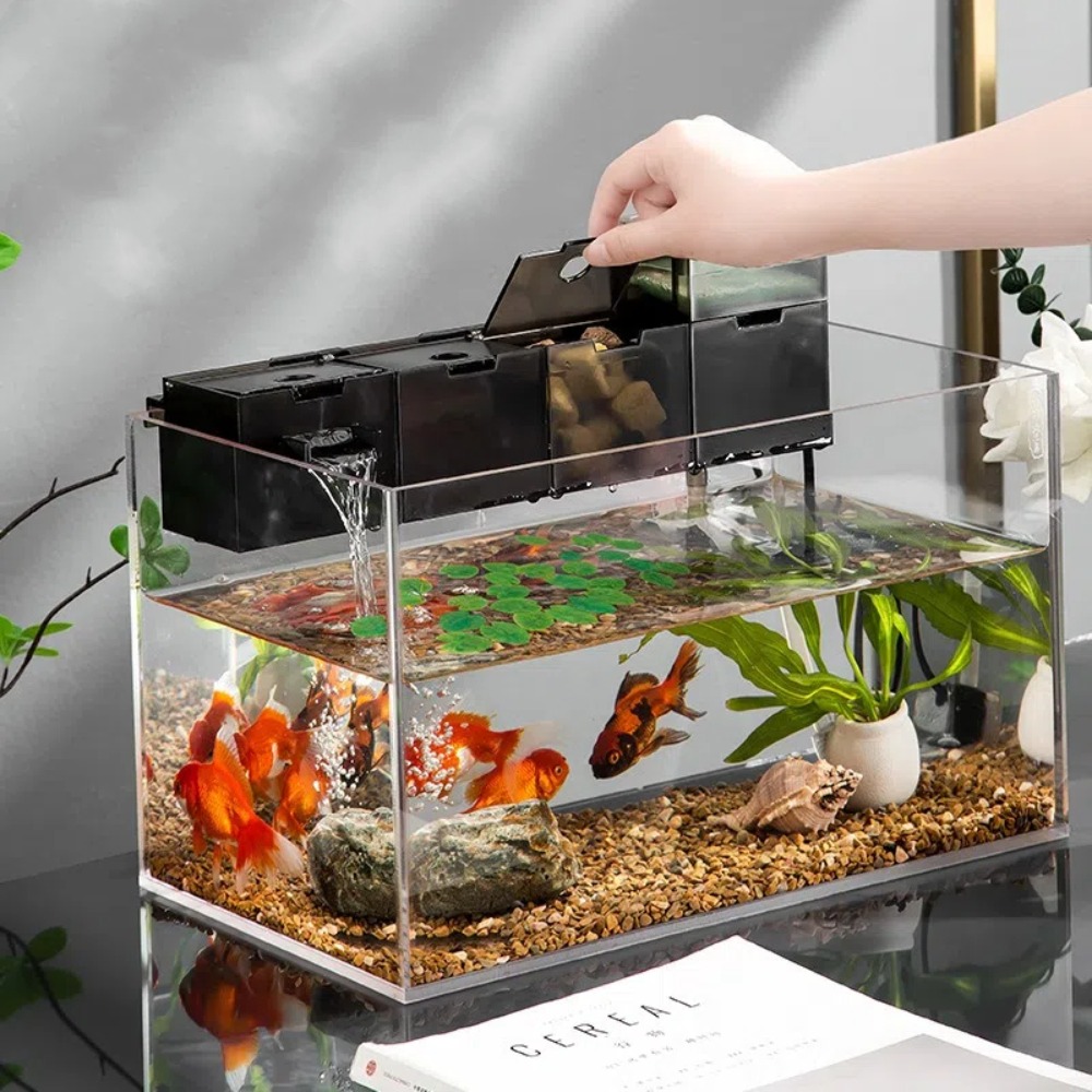 3-in-1 외부 수족관 필터 플라스틱 무소음 어항 필 - Marine Aquarium Overflow Box 리뷰 및 가격
