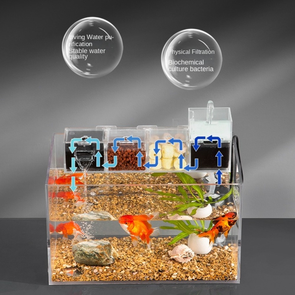 3-in-1 외부 수족관 필터 산소 공급 플라스틱 어항 - Marine Aquarium Overflow Box 리뷰 및 가격