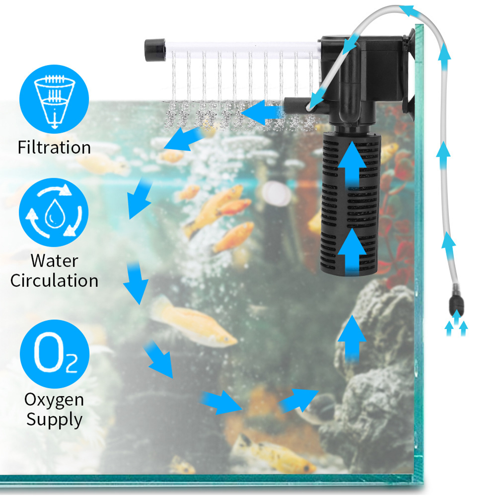 3 in 1 수족관 내부 필터 무소음 수족관 물 정화기 - Marine Aquarium Overflow Box 리뷰 및 가격