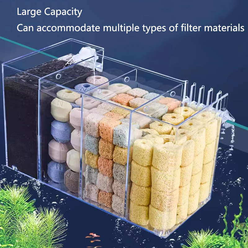 물고기 탱크 외부 필터 상자 아크릴 필터 건식 및 습식 - Marine Aquarium Overflow Box 리뷰 및 가격