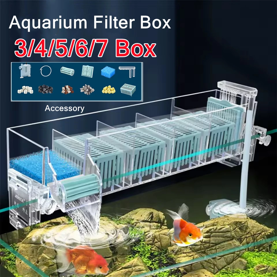 220V 수족관 벽걸이 형 폭포 필터 롤러, 순환 산소 - Marine Aquarium Overflow Box 리뷰 및 가격