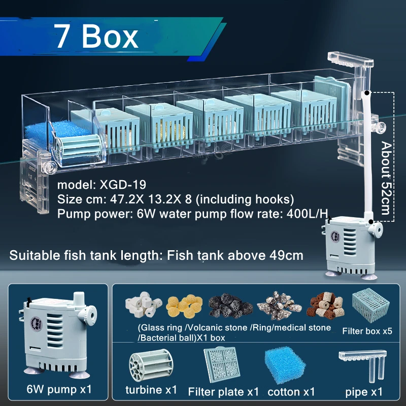 220V 수족관 벽걸이 형 폭포 필터 롤러, 순환 산소 - Marine Aquarium Overflow Box 리뷰 및 가격